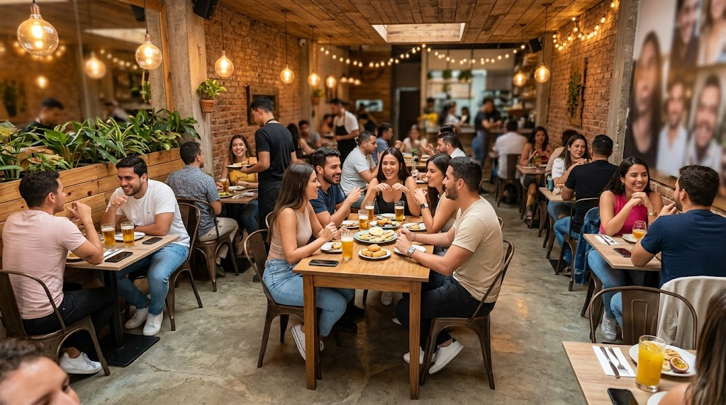 Un local aliado lleno de parejas